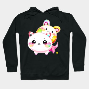 Piggle & Cheeks: Adorable Duo at Play! Hoodie